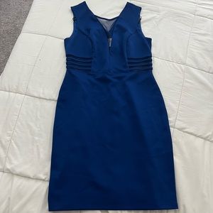 Royal Blue Mesh Bodycon Dress